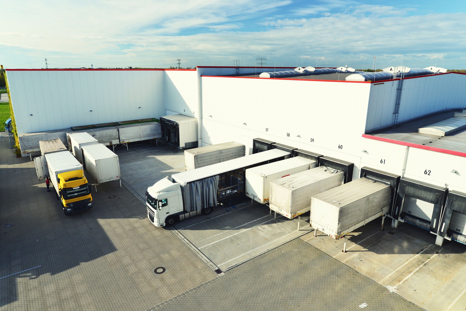 logistics and goods storage - loading and unloading of goods for transport by truck